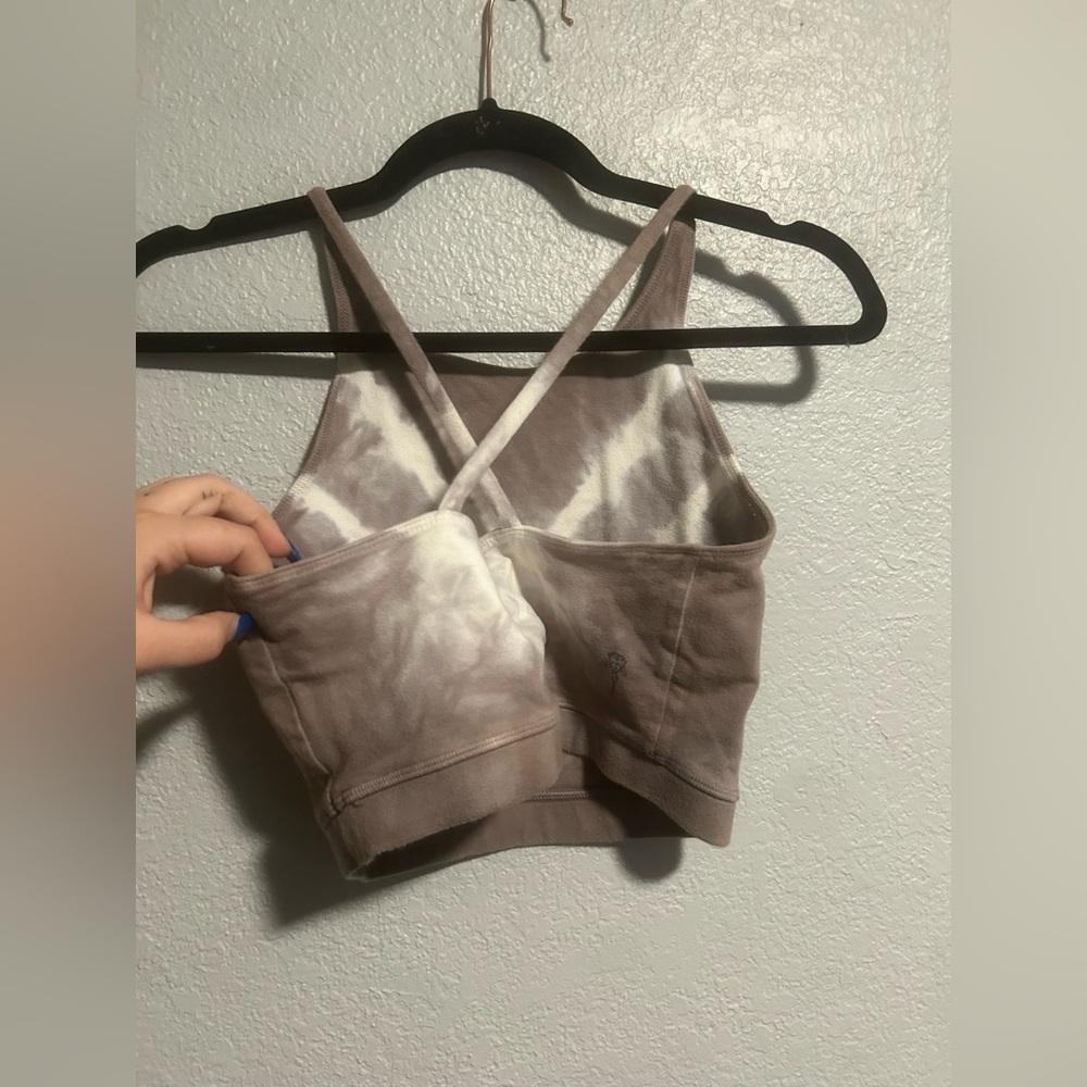 Electric & rose tie dye crop tank - Picture 3 of 5